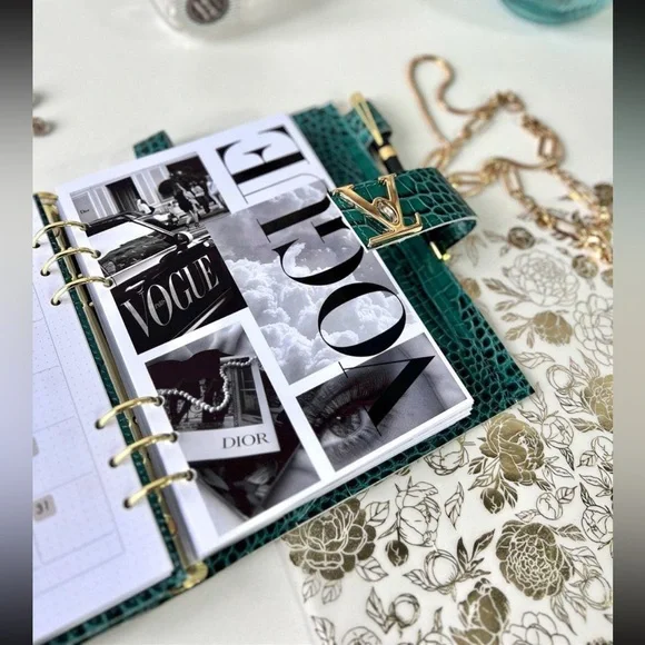 Natural Italian Leather Planner, A5 ring binder, Binder wallet